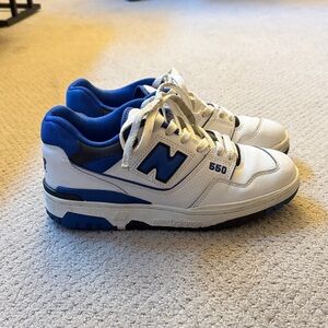 New Balance 550 White and Blue Sneakers